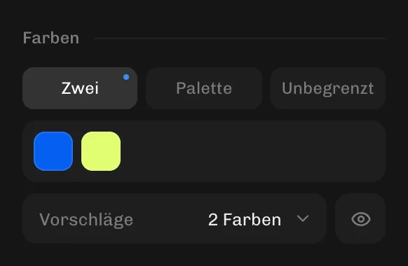Die Anzahl der Farben für die Vektorisierung wählen