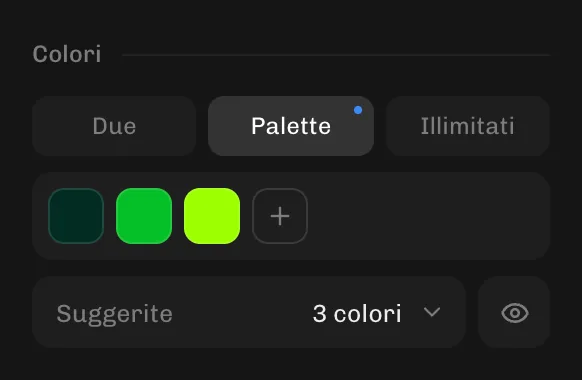 Impostare il numero di colori di vinile