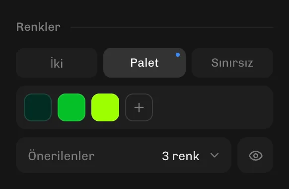 Folyo renk sayısını ayarlamak